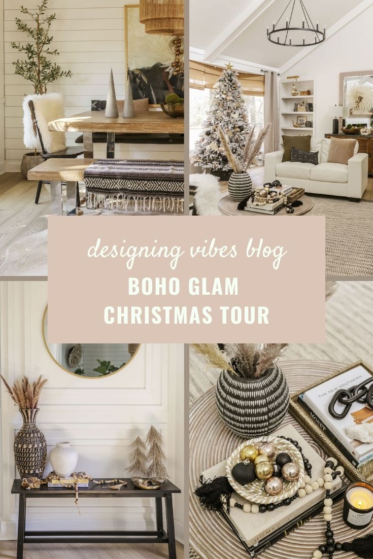 A Boho Glam Meets Modern Organic Christmas Home Tour
