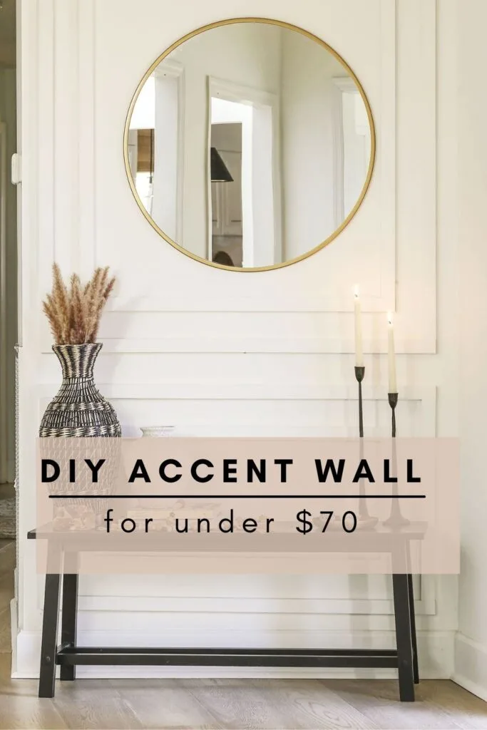 diy accent wall with modern picture frame moulding