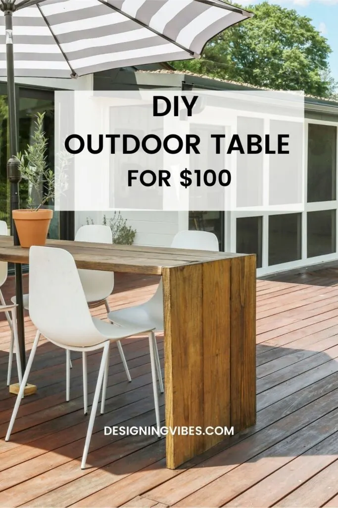 how to build an outdoor table for cheap