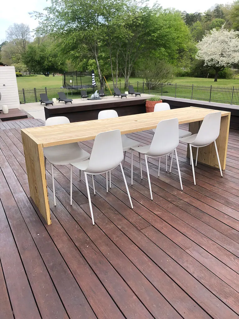 modern outdoor dining table diy