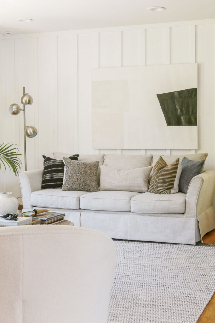 Boho Modern Living Room Reveal - Minimalist Neutral Bohemian Decorating