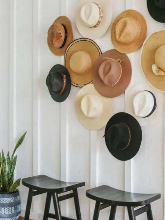 easy hat gallery wall