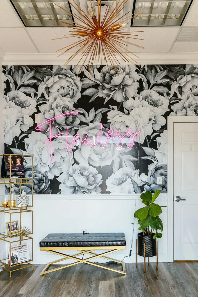 removable floral wallpaper black and white