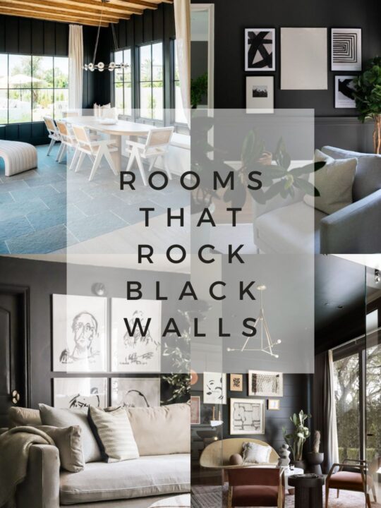 rooms with black walls inspiration