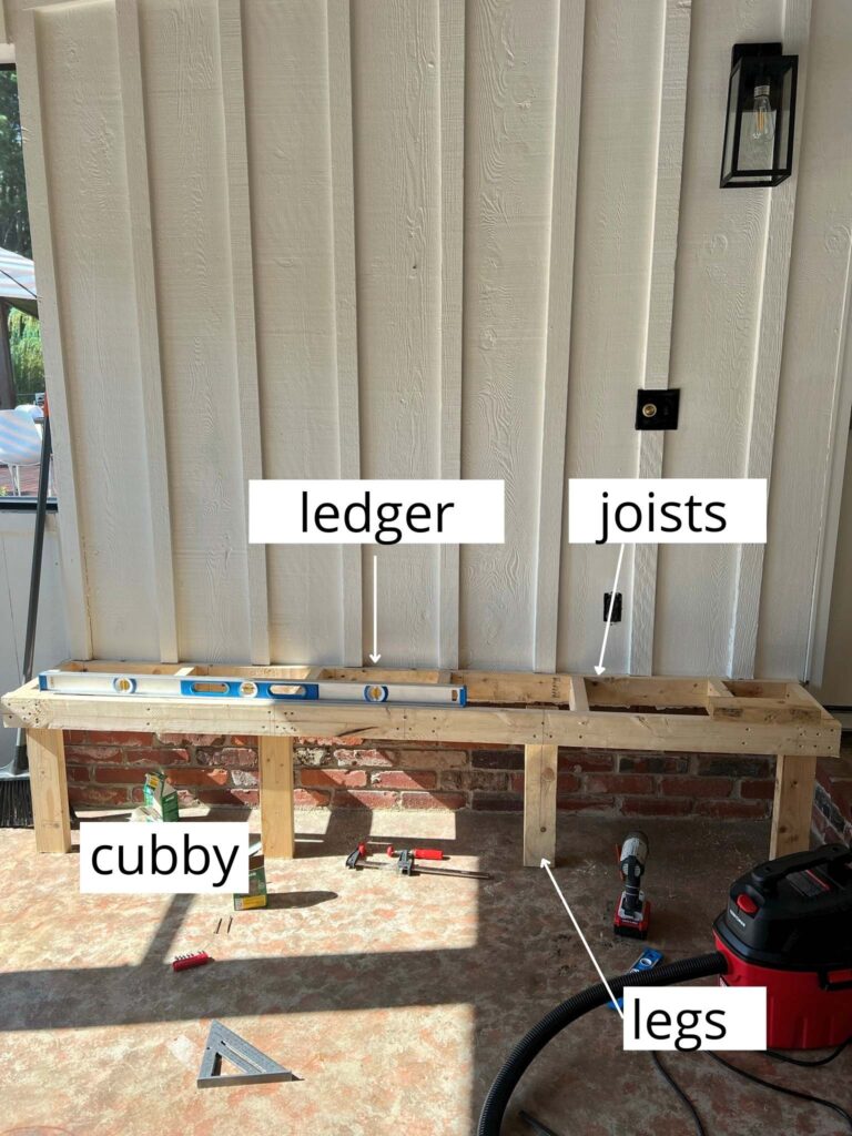 diy mudroom bench with cubbies for shoe storage tutorial