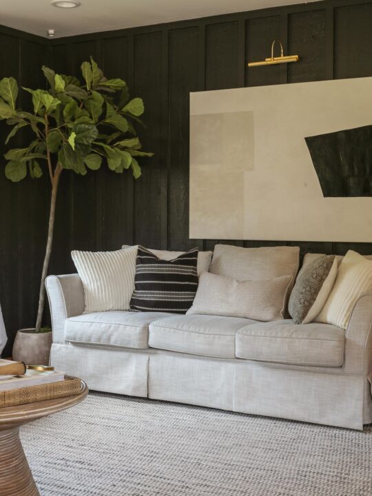Black Modern Living Room Reveal