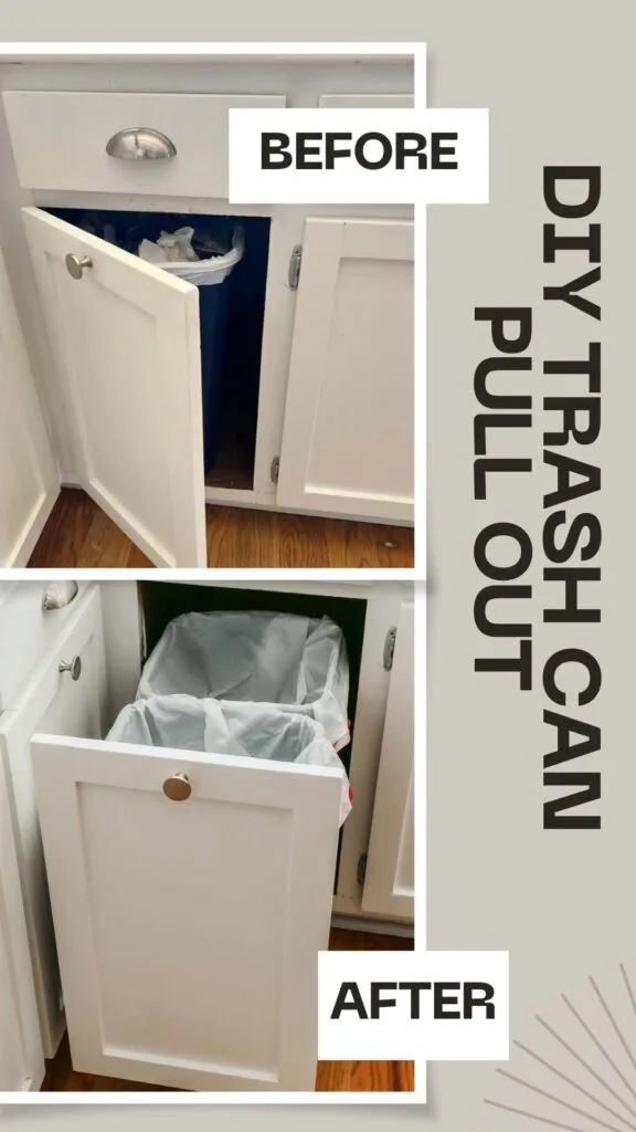 diy trash can cabinet storage for kitchen