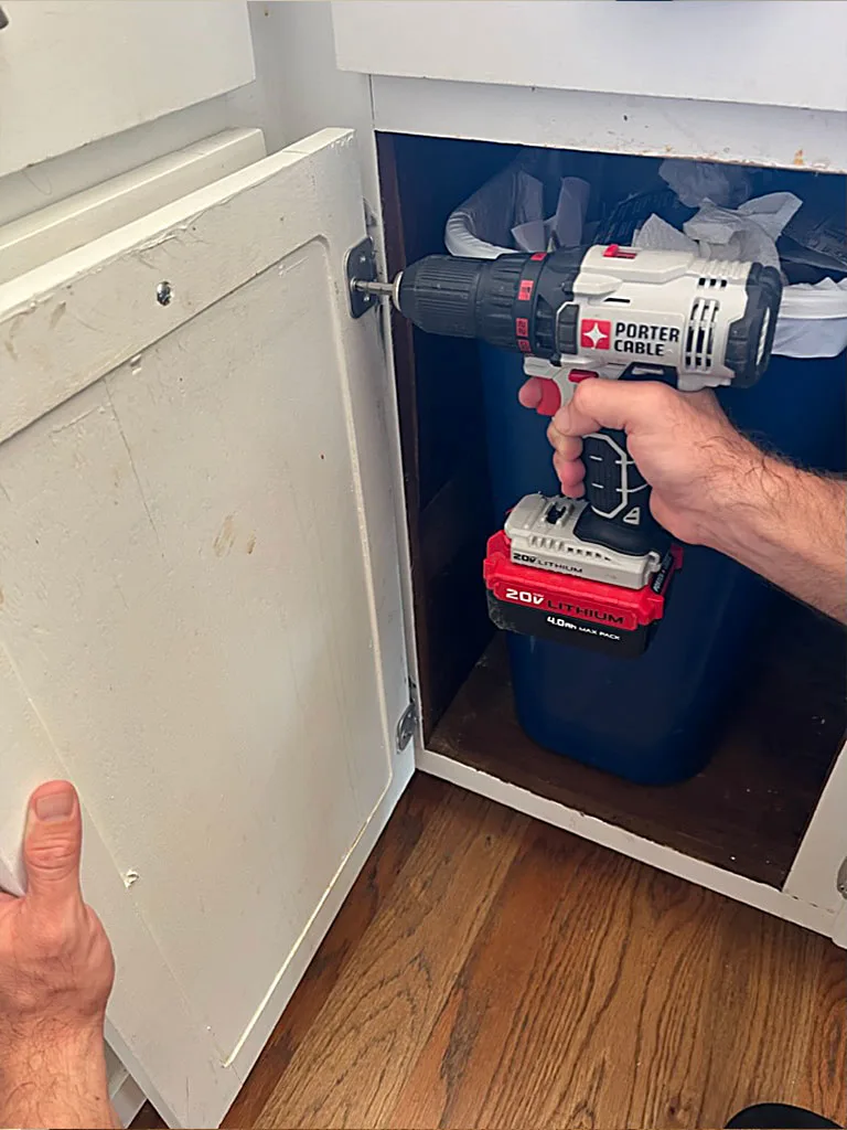 diy pull out drawer for double trash cans