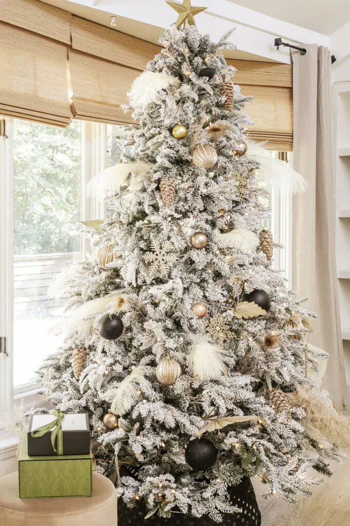 the best flocked prelit christmas trees on the cheap