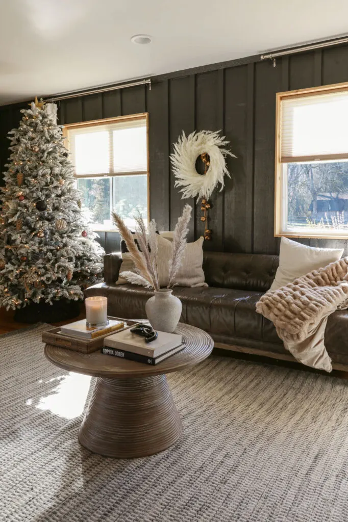 modern moody christmas decor living room