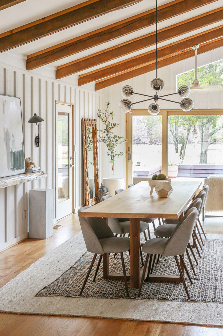 Earthy Modern Dining Room Reveal Transformation