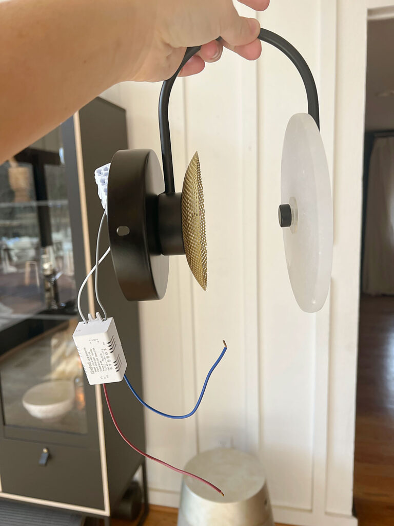 diy wall sconce hack to make hardwired light wireless