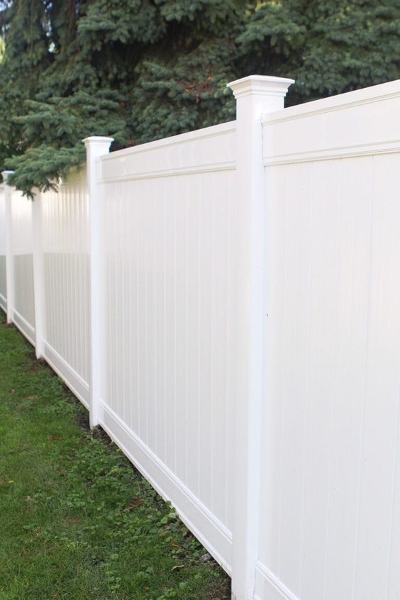 white backyard fence color ideas