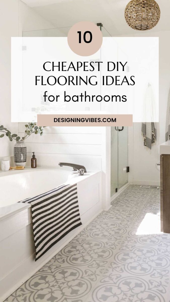 10 Cheap And Easy DIY Bathroom Flooring Ideas   Best Diy Bathroom Flooring Ideas 777 675x1200 