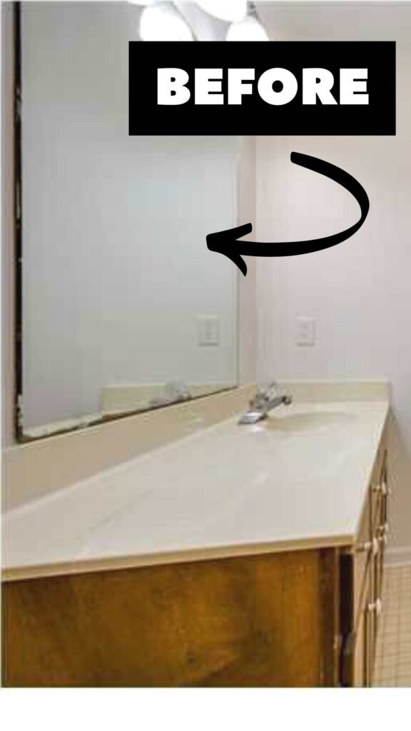 how to build a diy bathroom mirror frame over vanity