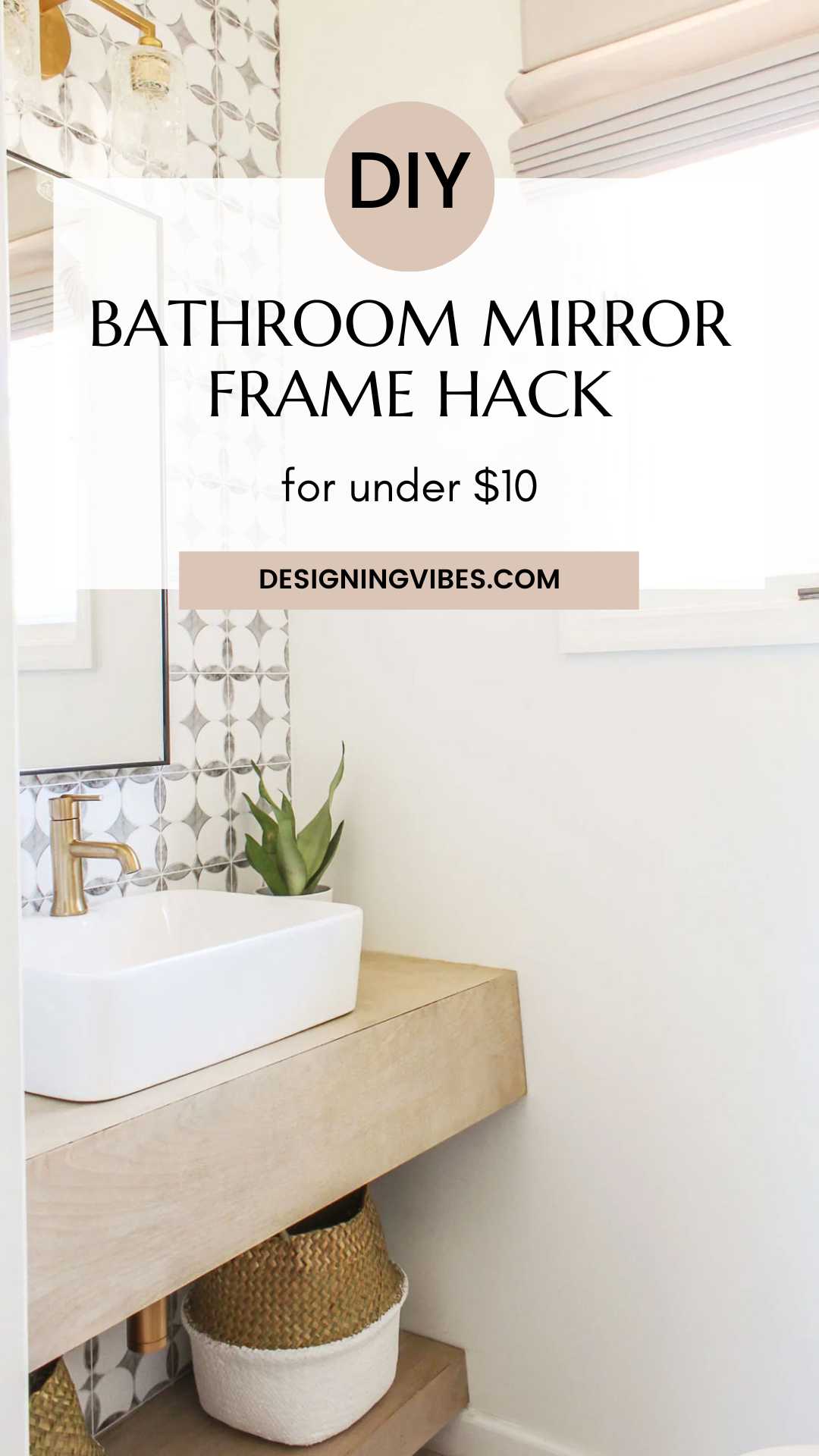 How to Frame a Bathroom Mirror - Budget Friendly DIY Project
