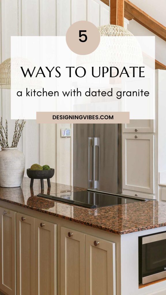 how to make brown granite countertops look modern in a kitchen