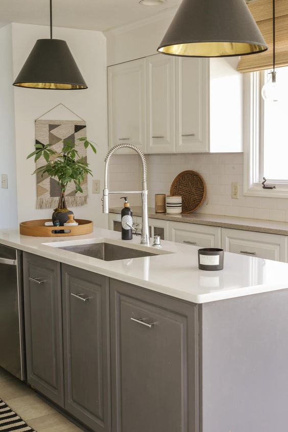 how to update a kitchen with brown stone countertops