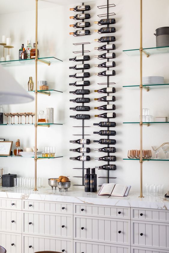 diy bar shelves and wine storage ideas