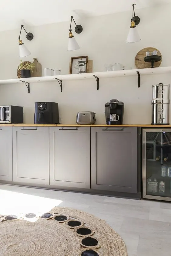 diy open shelving for a stylish home bar
