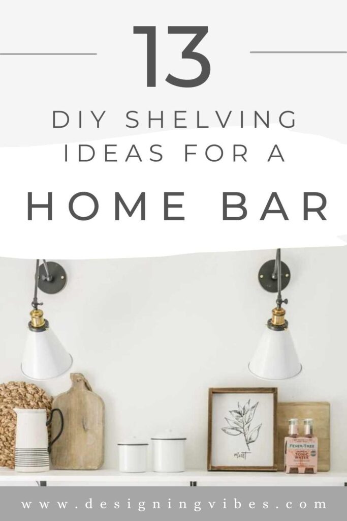 diy floating shelf ideas for a home bar