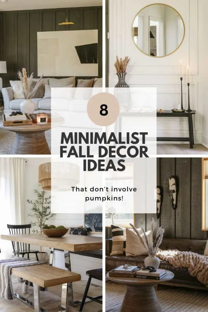 minimalist fall decorating for living room