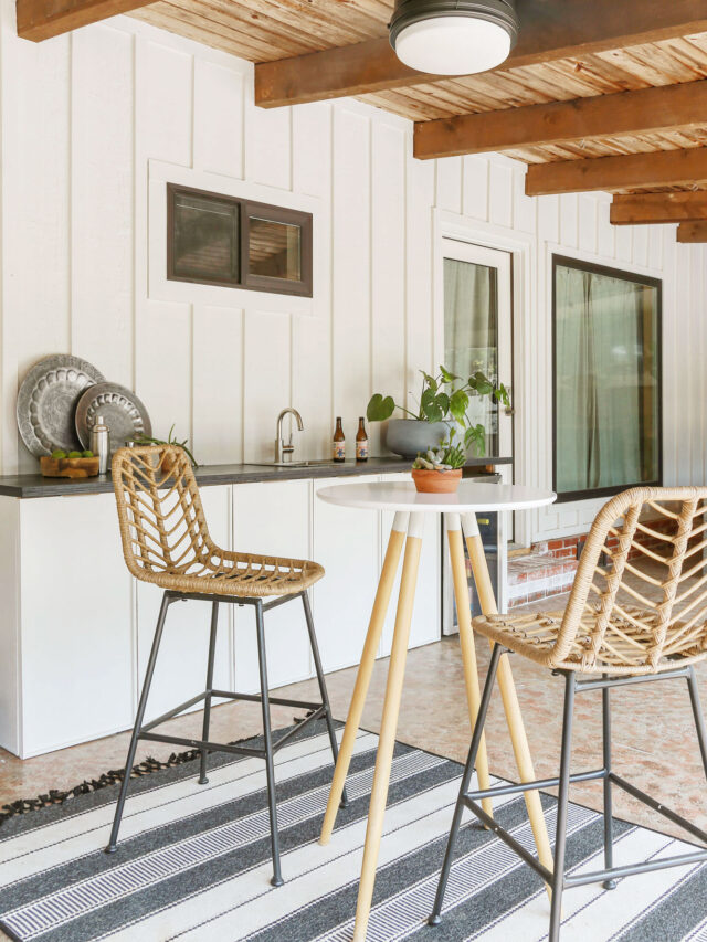 How To Build a DIY Outdoor Kitchen With Wood Frame Story