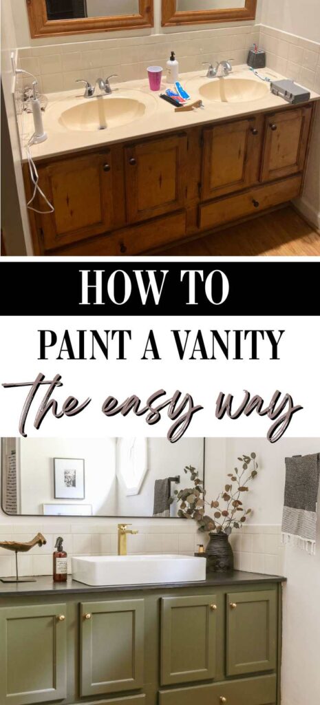 diy bathroom cabinet painting step-by-step tutorial