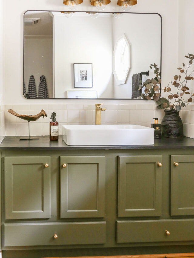 Easy DIY Bathroom Vanity Painting Tutorial