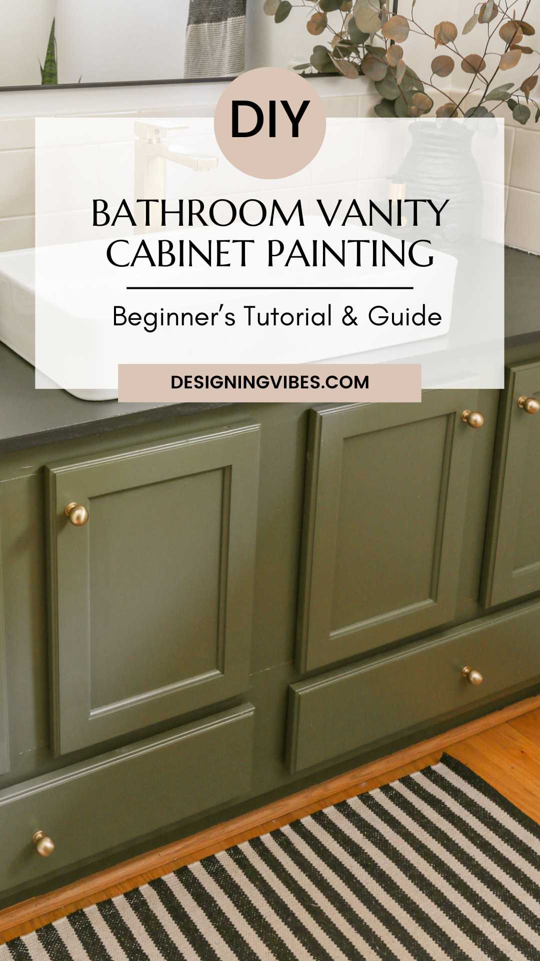Try An Easy Method for Painting Bathroom Cabinets this Weekend 