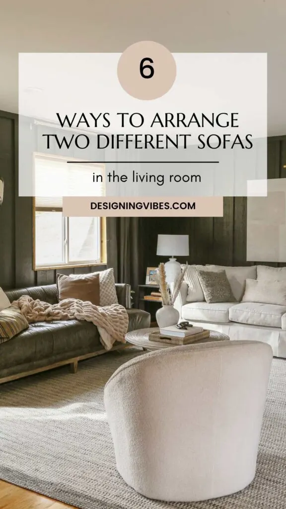 decorating with two different sofas tips