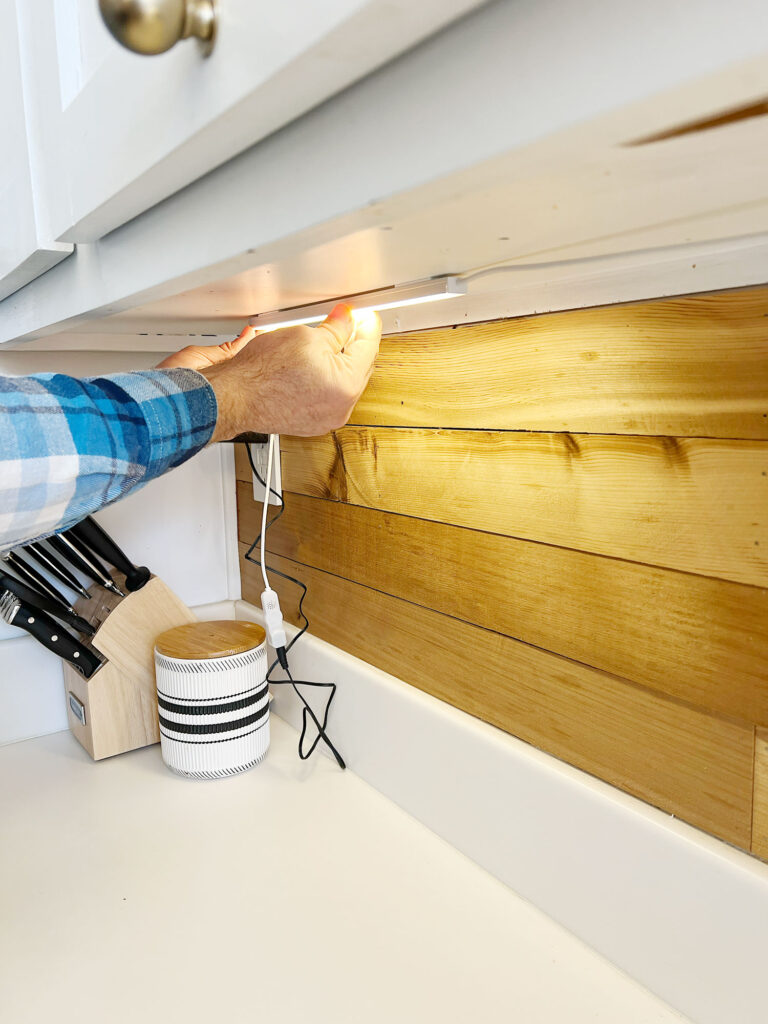 attaching lights under kitchen cabinets
