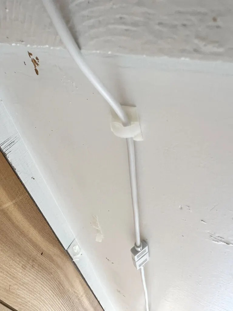 hiding wires on lighting under kitchen cabinets