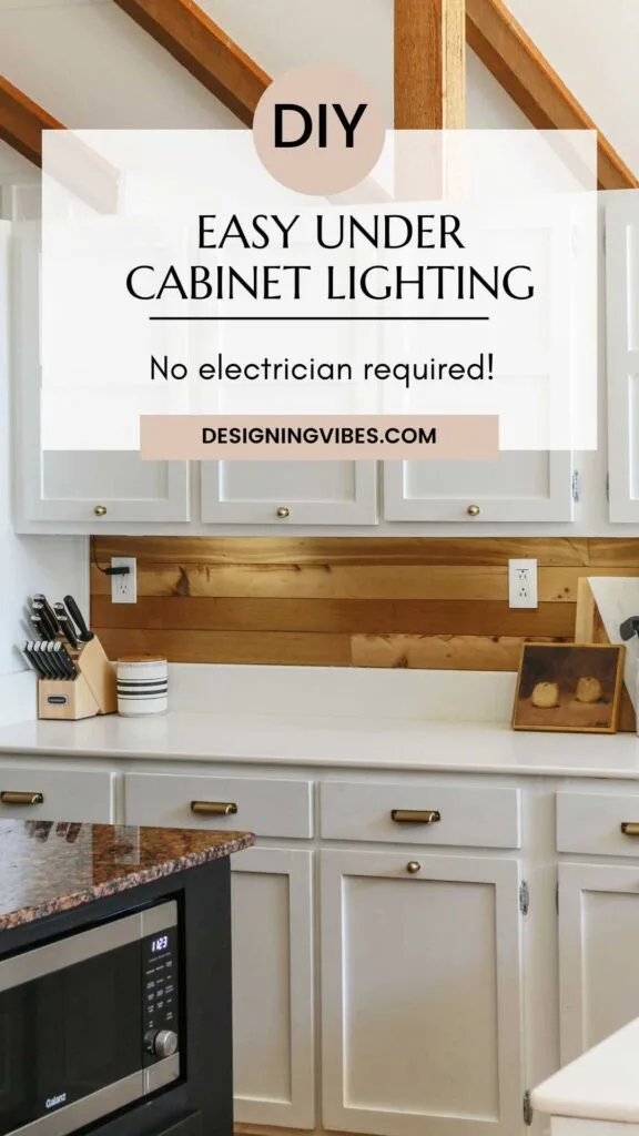 diy hack for installing lights under kitchen cabinets