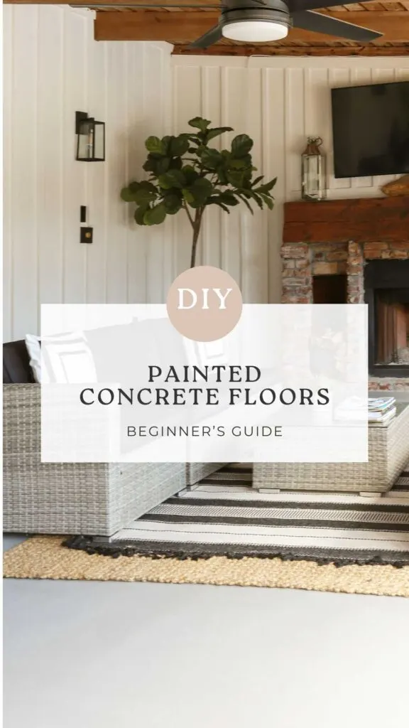 easy concrete floor transformation with porch paint tutorial