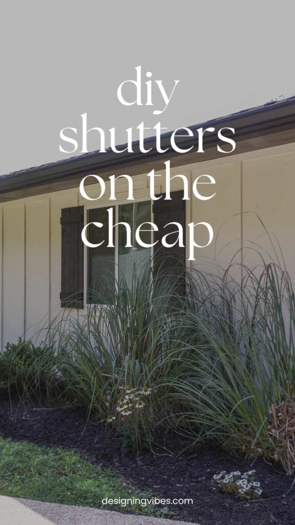 diy shutters painted black and installed on a white modern farmhouse with board and batten