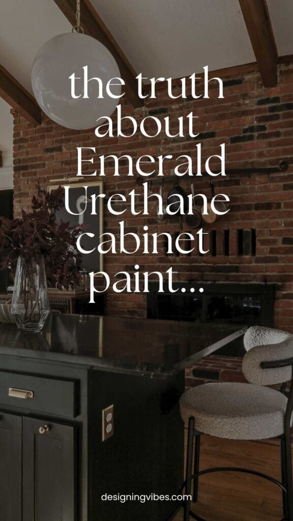 a view of how my kitchen cabinets look after painting them in sherwin williams emerald urethane cabint paint 3 years ago