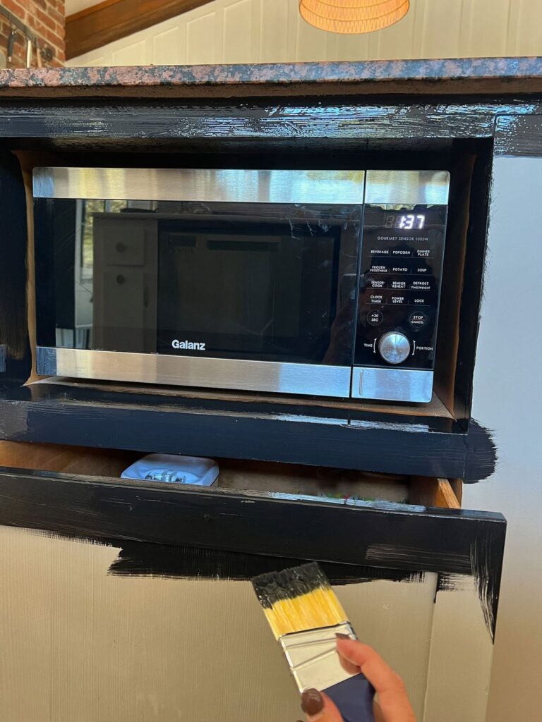 painting kitchen island cabinets diy style using sherwin williams emerald urethane paint 