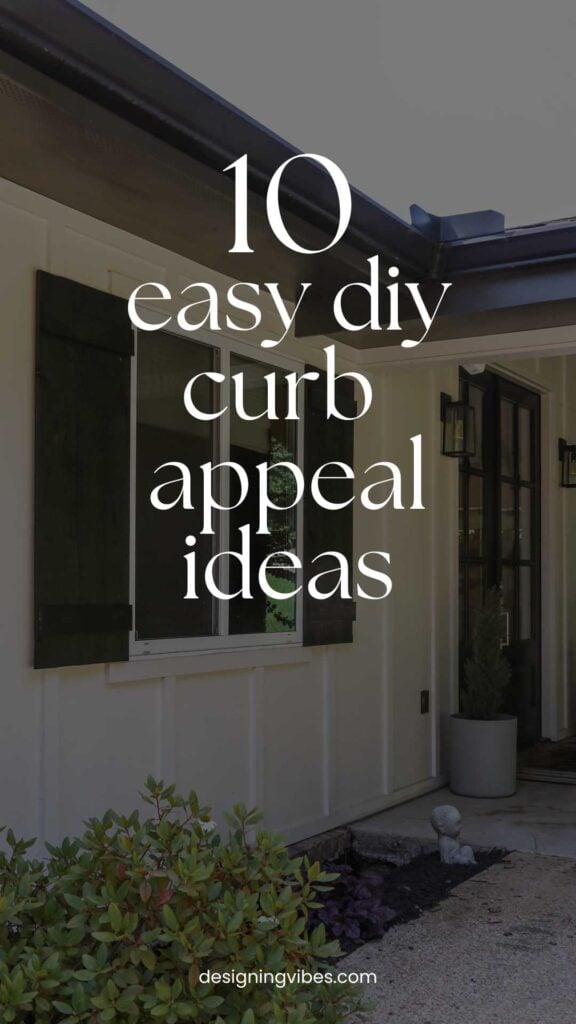 diy shutters for curb appeal on a white modern farmhouse exterior