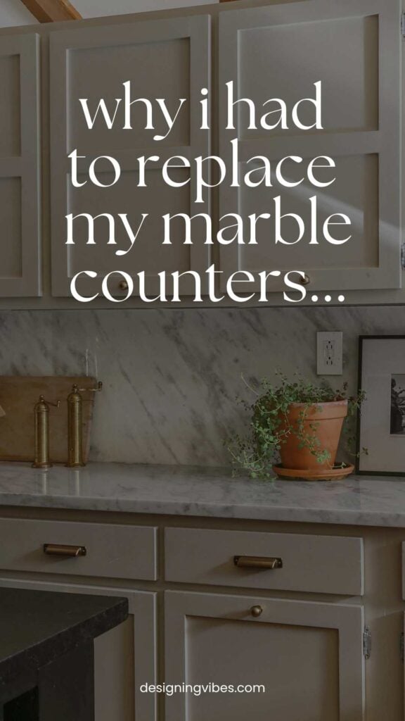oxidized marble countertops i had to replace in my ktichen because of discoloration