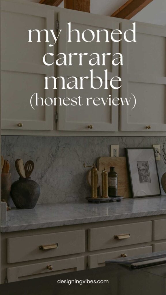 honed white carrara marble countertops after 3 months in my kitchen