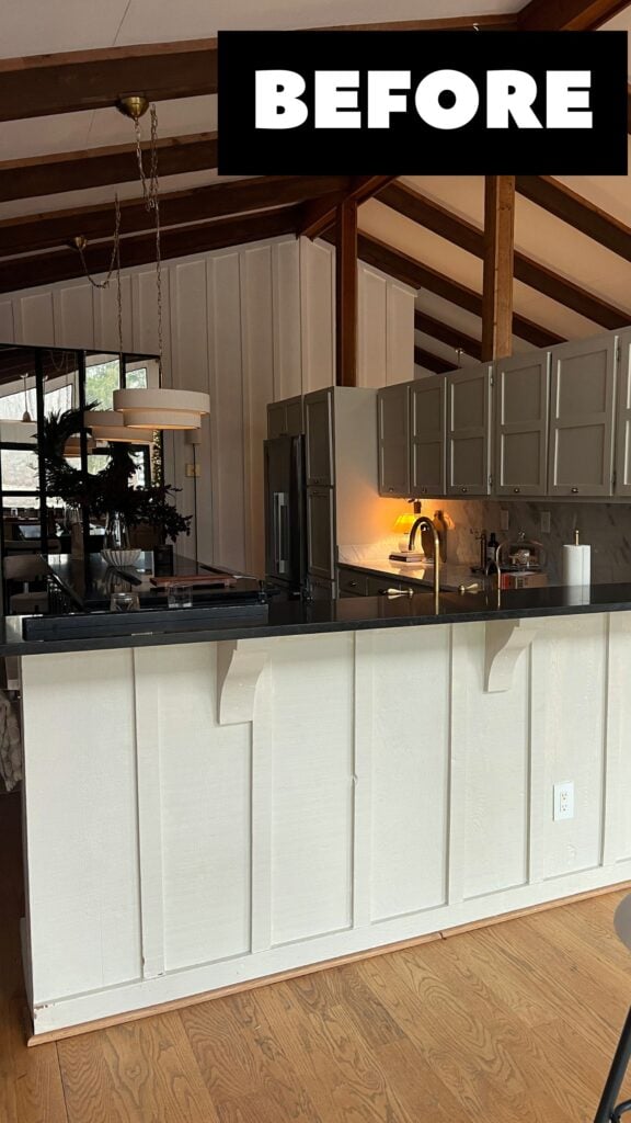 bar before installing diy waterfall countertop